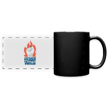 Use your voice Feminism - Full Colour Panoramic Mug - black - Front