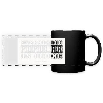 Tout ce qui est populaire est faux 01 I Oscar Wilde Citation - Mug panoramique uni - noir - Devant