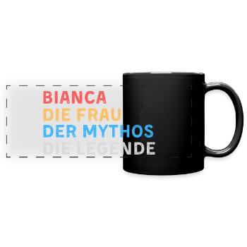 Bianca Fau Mythos Legende - Panorama-Tasse farbig - Schwarz - Vorne