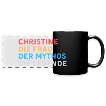 Christine Fau Mythos Legende - Panorama-Tasse farbig - Schwarz - Vorne