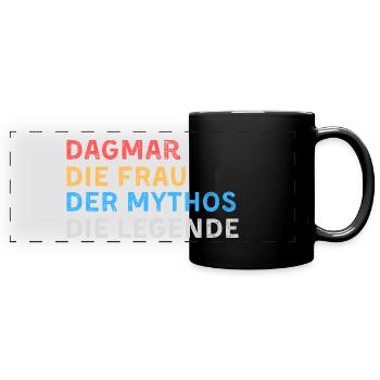 Dagmar Fau Mythos Legende - Panorama-Tasse farbig - Schwarz - Vorne