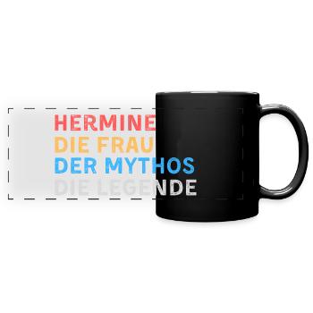 Hermine Fau Mythos Legende - Panorama-Tasse farbig - Schwarz - Vorne