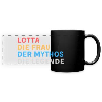 Lotta Fau Mythos Legende - Panorama-Tasse farbig - Schwarz - Vorne
