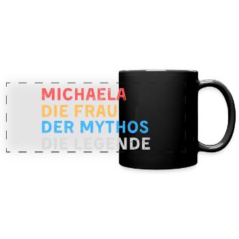 Michaela Fau Mythos Legende - Panorama-Tasse farbig - Schwarz - Vorne