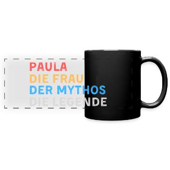 Paula Fau Mythos Legende - Panorama-Tasse farbig - Schwarz - Vorne