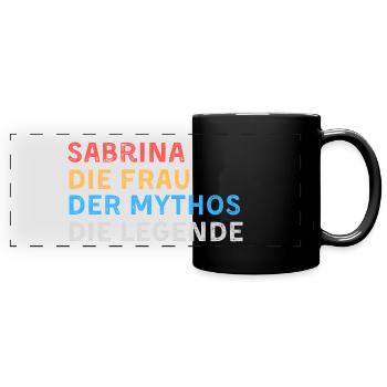 Sabrina Fau Mythos Legende - Panorama-Tasse farbig - Schwarz - Vorne