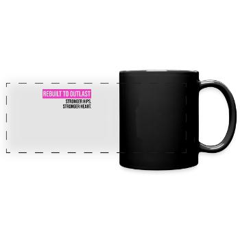 Hip Replacement Surgery Arthroplasty - Full Colour Panoramic Mug - black - Front