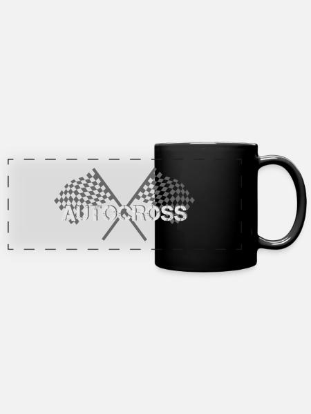 Autocross Rallycross Rennfahrer Shirt Geschenk - Panorama-Tasse farbig - Schwarz