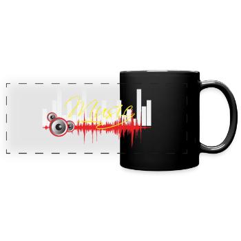 music - Full Colour Panoramic Mug - black - Front