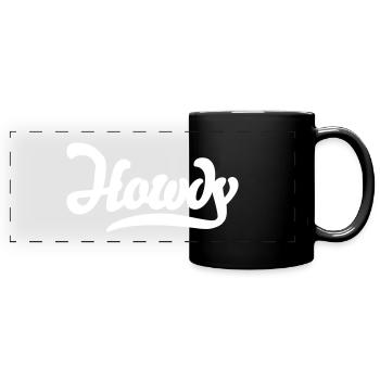 Howdy Typo - Full Colour Panoramic Mug - black - Front