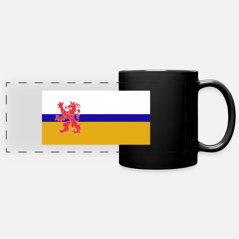 Mug avec drapeau du Limbourg - Mug panoramique uni - noir