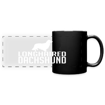 LONGHAIRED DACHSHUND Dogs Wilsigns - Full Colour Panoramic Mug - black - Front