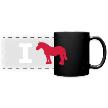 I love riding cold blood - Full Colour Panoramic Mug - black - Front