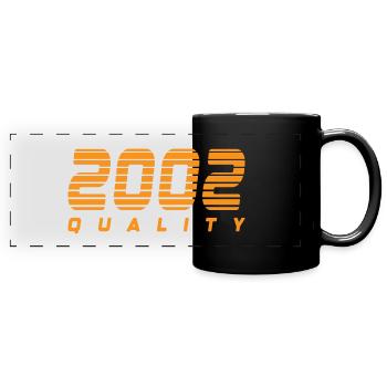 Qualité 2002 | Couleur changeable - Mug panoramique uni - noir - Devant