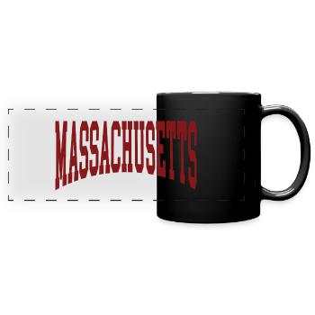 Massachusetts - Panorama-Tasse farbig - Schwarz - Vorne