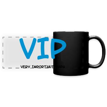 Very Important Papa :) - Panorama-Tasse farbig - Schwarz - Vorne