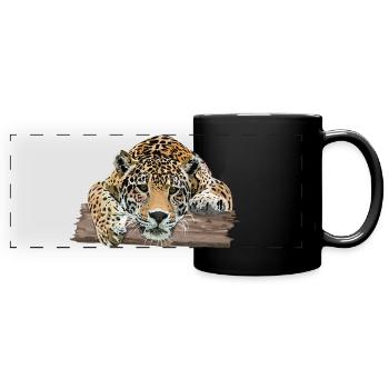 Jaguar - Full Colour Panoramic Mug - black - Front