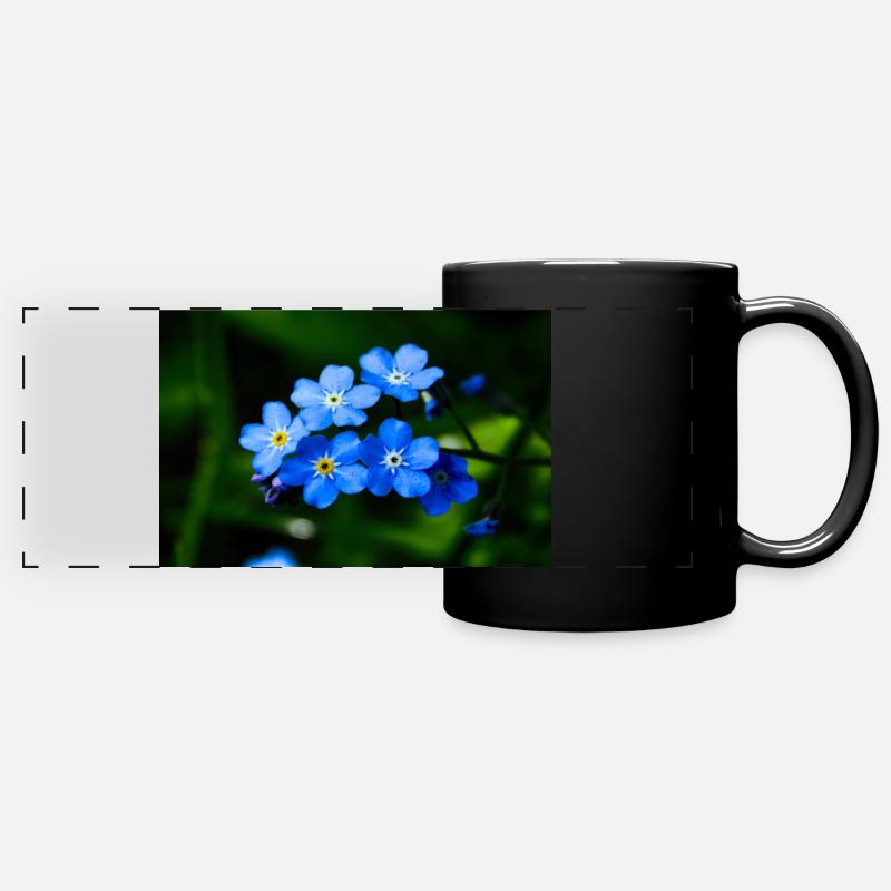 Forget-me-nots. - Full Colour Panoramic Mug - black