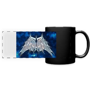 Stay strong: Strength calligraphy in tattoo style - Full Colour Panoramic Mug - black - Front