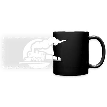 Croquis ferroviaire - Mug panoramique uni - noir - Devant