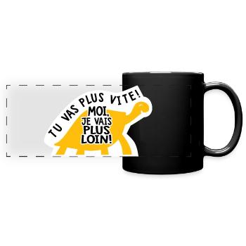lustiger_Humor_Sarkasmus_Aufkleber_Campingwagen_Van_ - Panorama-Tasse farbig - Schwarz - Vorne