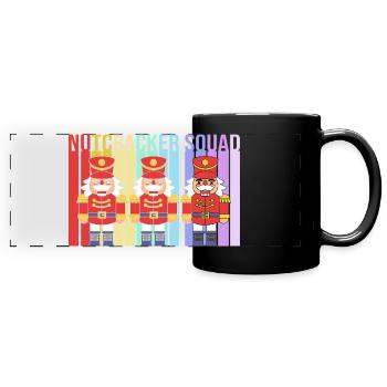 Nussknacker Weihnachten - Panorama-Tasse farbig - Schwarz - Vorne