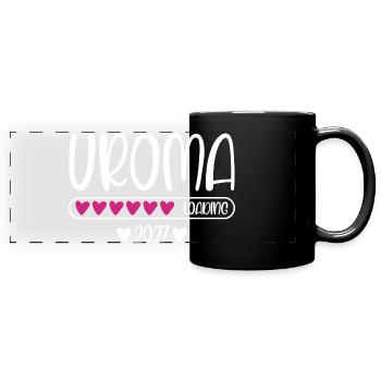 Arrière-grand-mère 2027 barre de chargement cardiaque - Mug panoramique uni - noir - Devant