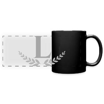 L - Full Colour Panoramic Mug - black - Front