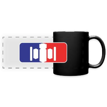 Kubb league kubb yard game player - Full Colour Panoramic Mug - black - Front