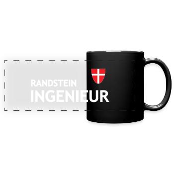 Randstein Ingenieur Straßenarbeiter Outfits Spruch - Panorama-Tasse farbig - Schwarz - Vorne