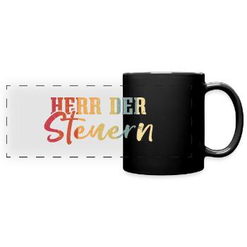 Herr Der Steuern Steuerberater Finanzamt Steuern - Panorama-Tasse farbig - Schwarz - Vorne