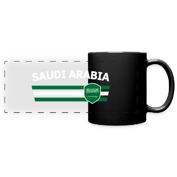 Saudi Arabia fan tshirt for global competitions - Full Colour Panoramic Mug - black - Front