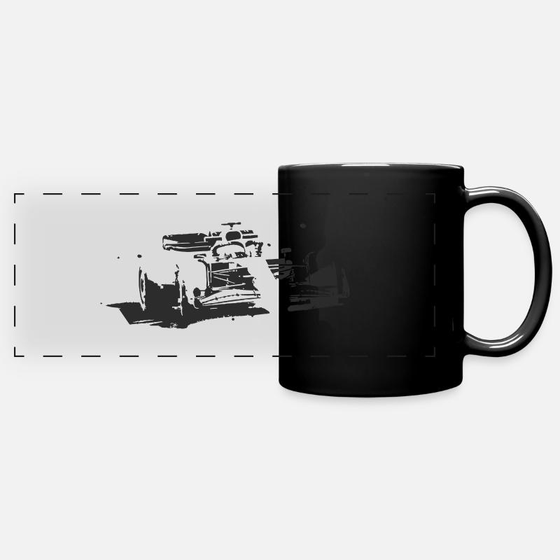Race car - Full Colour Panoramic Mug - black