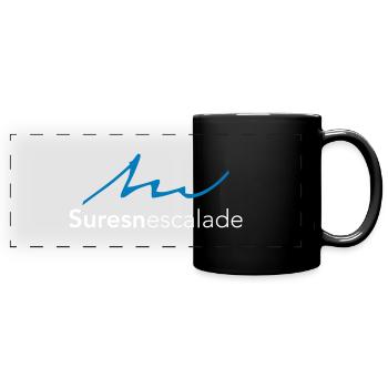 Suresnes Escalade logo blanc - Mug panoramique uni - noir - Devant