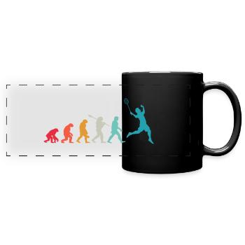 Évolution Badminton Cadeau Pour Joueurs Badminton - Mug panoramique uni - noir - Devant