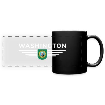 Washington Fan Shirt – Hauptstadt-Stil - Panorama-Tasse farbig - Schwarz - Vorne
