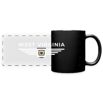 West Virginia Fan Shirt – Natur & Stolz - Panorama-Tasse farbig - Schwarz - Vorne