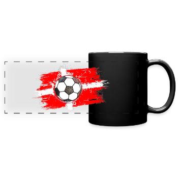 Football Danemark (Danemark) 02 - Mug panoramique uni - noir - Devant