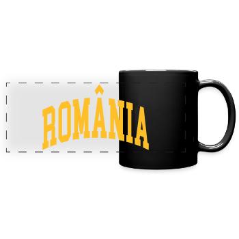 Romania - Full Colour Panoramic Mug - black - Front