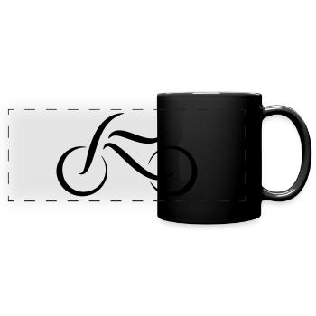 RIDE YOUR BIKE - Full Colour Panoramic Mug - black - Front