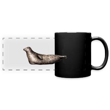 Gray seal - Gray seal - Phoque gray - Full Colour Panoramic Mug - black - Front