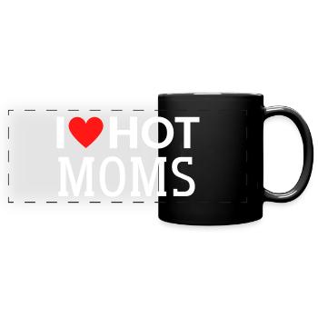 I Love Hot Moms - Panorama-Tasse farbig - Schwarz - Vorne