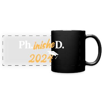 Doctorat 2024 Doctorat Thèse de doctorat - Mug panoramique uni - noir - Devant
