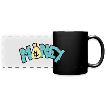 Money - Mug panoramique uni - noir - Devant