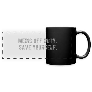Medic hors service - Mug panoramique uni - noir - Devant
