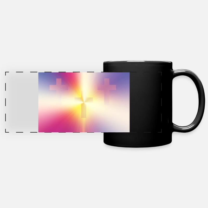 Resplendent light - Full Colour Panoramic Mug - black