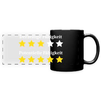 FM Manager Sterne Fähigkeiten - Panorama-Tasse farbig - Schwarz - Vorne