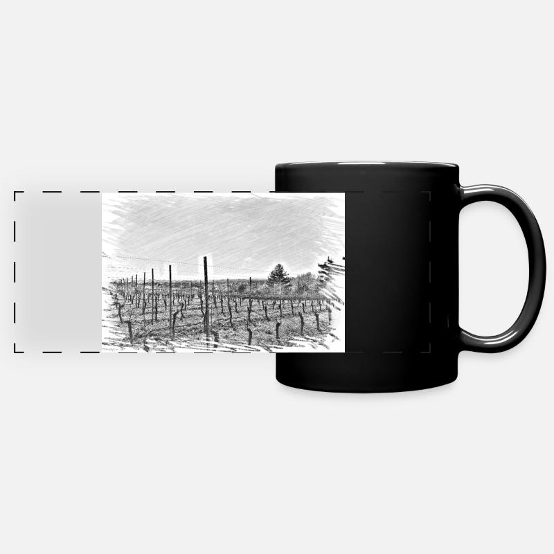 Vignes à Baden - Mug panoramique uni - noir