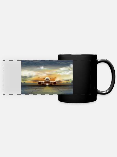 737 - Panorama-Tasse farbig - Schwarz