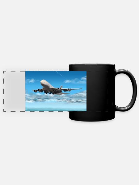 747 - Panorama-Tasse farbig - Schwarz